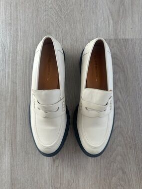 Women's Cream Penny Loafers - Classic Slip-On Dress Shoe